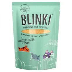 12 X Blink Roasted Chicken & Juicy Turkey Cat Food Pouch 85g