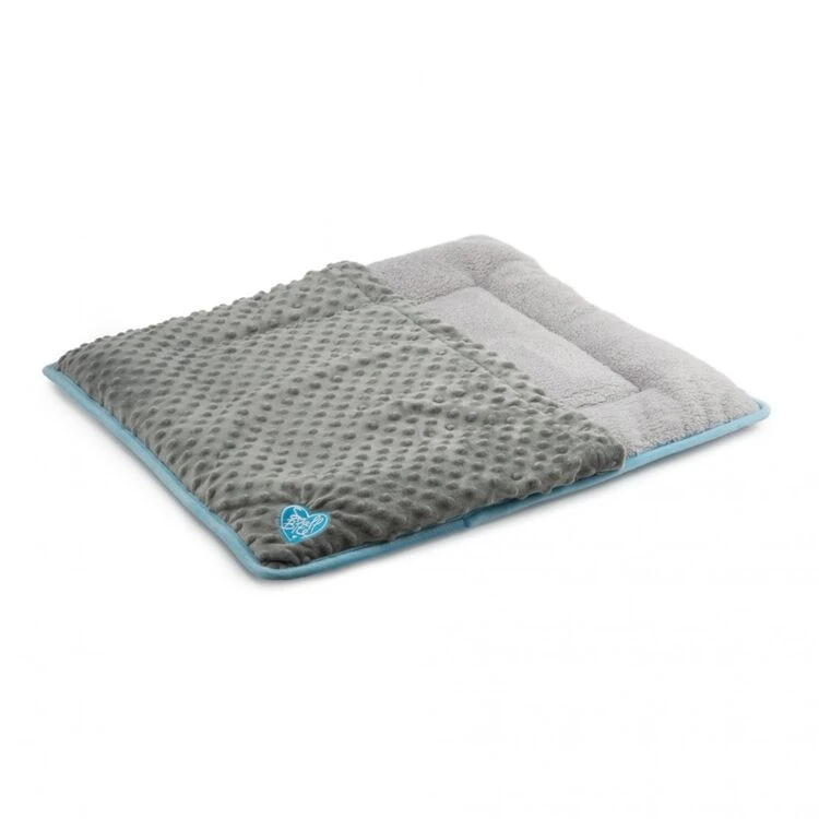 Small Bite Flat Pad Snuggle Pouch Blue Dog Bed 60 X 54cm 3 Small Bite Flat Pad Snuggle Pouch Blue Dog Bed 60 X 54cm
