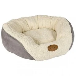 Banbury & Co Luxury Cosy Cream & Grey Dog Bed