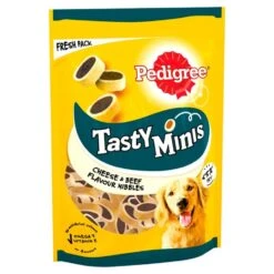 8 X Pedigree Tasty Minis Beef & Cheese 140g