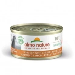 24 X Almo Nature HFC Natural Chicken & Cheese Adult Cat Food 70g