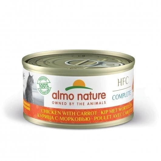 24 X Almo Nature HFC Complete Chicken With Carrot Cat Food 70g 3 24 X Almo Nature HFC Complete Chicken With Carrot Cat Food 70g