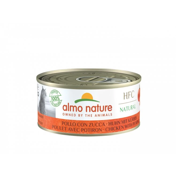 24 X Almo Nature HFC Natural Chicken With Pumpkin Wet Cat Food 150g 3 24 X Almo Nature HFC Natural Chicken With Pumpkin Wet Cat Food 150g
