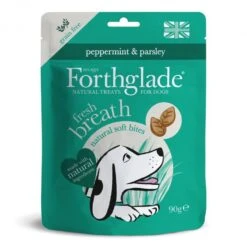 8 X Forthglade Fresh Breath Natural Soft Bite Treat Peppermint & Parsley 90g