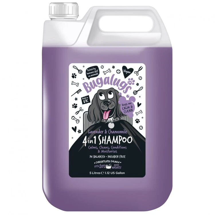 Bugalugs 4 In 1 Lavender & Chamomile Dog Shampoo 5 Litres 3 Bugalugs 4 In 1 Lavender & Chamomile Dog Shampoo 5 Litres