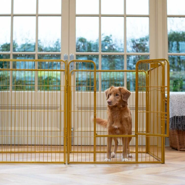 Lords & Labradors 6 Panel Play Pen 80cm Gold 5 Lords & Labradors 6 Panel Play Pen 80cm Gold - Image 3