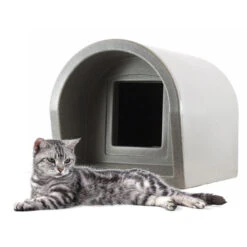 Mr Snugs KatDen Outdoor Cat Kennel/Shelter - Dark Grey (Various Options) 19 Mr Snugs KatDen Outdoor Cat Kennel/Shelter - Dark Grey (Various Options) -PetJoy Shop grey katden 2