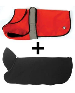 Danish Design 2 In 1 Orange Waterproof Performance Dog Coat