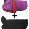 Danish Design 2 In 1 Purple Waterproof Four Seasons Performance Dog Coat 2 Danish Design 2 In 1 Purple Waterproof Four Seasons Performance Dog Coat -PetJoy Shop img purple lining and coat