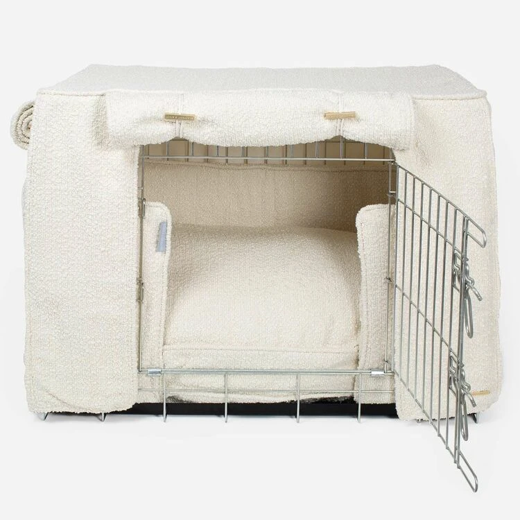Lords & Labradors Dog Crate Set In Ivory Boucle 4 Lords & Labradors Dog Crate Set In Ivory Boucle - Image 2