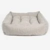 Lords & Labradors Boucle Box Bed For Dogs Mink -PetJoy Shop lords and labradors mink boucle box bed for dogs studio