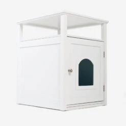 Lords & Labradors White Wooden Cat Washroom