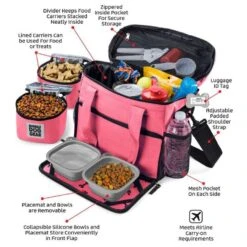 Mobile Dog Gear Weekend Away Bag Pink -PetJoy Shop mobile dog gear week away bag in pink
