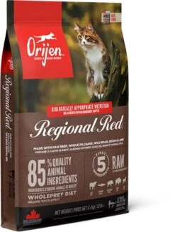 Orijen Regional Red Dry Cat & Kitten Food -PetJoy Shop ns canada emea apac orijen regional red cat front right 5.4kg
