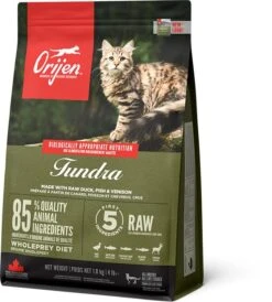 Orijen Tundra Dry Cat Food -PetJoy Shop ns canada emea apac orijen tundra cat front left 1.8kg