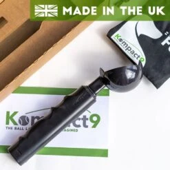 Kompact 9 Retractable Dog Ball Launcher -PetJoy Shop product image 1 made in the uk black