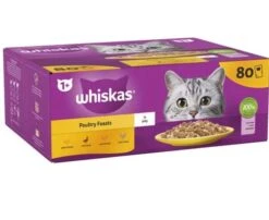 Whiskas 1+ Cat Pouches Poultry Feasts In Jelly
