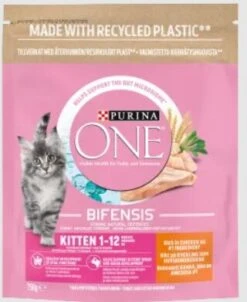 4 X Purina One Kitten Dry Cat Food With Chicken And Wholegrain 750g