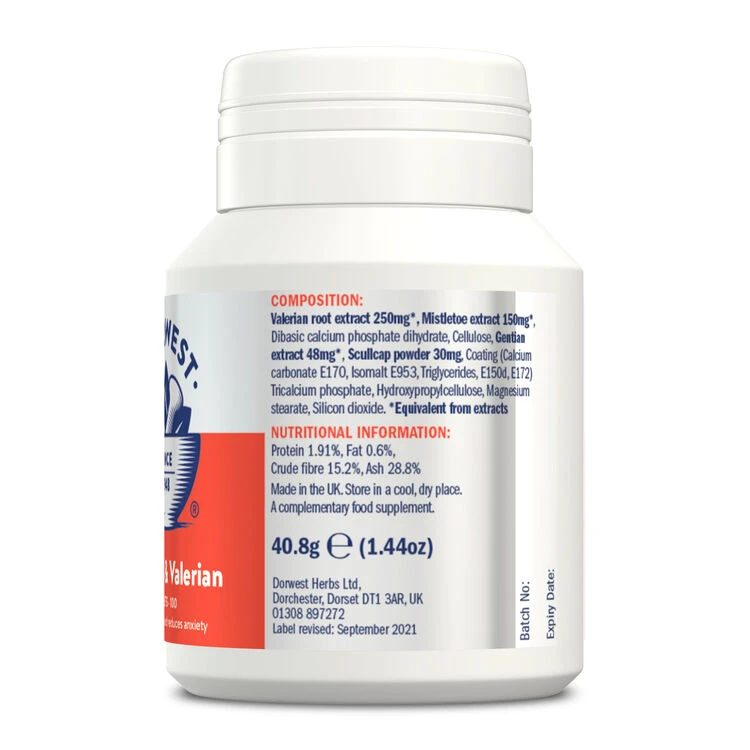 Dorwest Scullcap & Valerian Tablets For Pets 4 Dorwest Scullcap & Valerian Tablets For Pets - Image 2