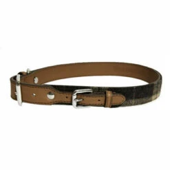 Rosewood Luxury Leather Collar Tweed Check 3/4" -PetJoy Shop tweed check2