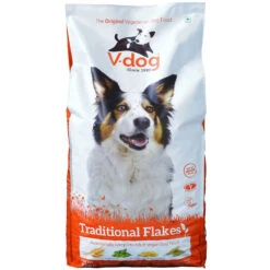 V-dog Vegetarian Traditional Flakes Vegan Adult Dog Food 15kg LIMITED STOCK