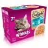 Whiskas 7+ Cat Food Pouches Pure Delight Fish Selection In Jelly -PetJoy Shop whiskas 1