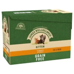 James Wellbeloved Grain Free Turkey Kitten Wet Food 12 X 85g