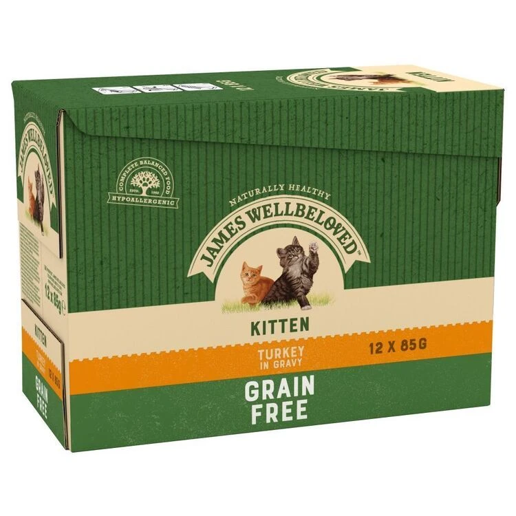 James Wellbeloved Grain Free Turkey Kitten Wet Food 12 X 85g 3 James Wellbeloved Grain Free Turkey Kitten Wet Food 12 X 85g